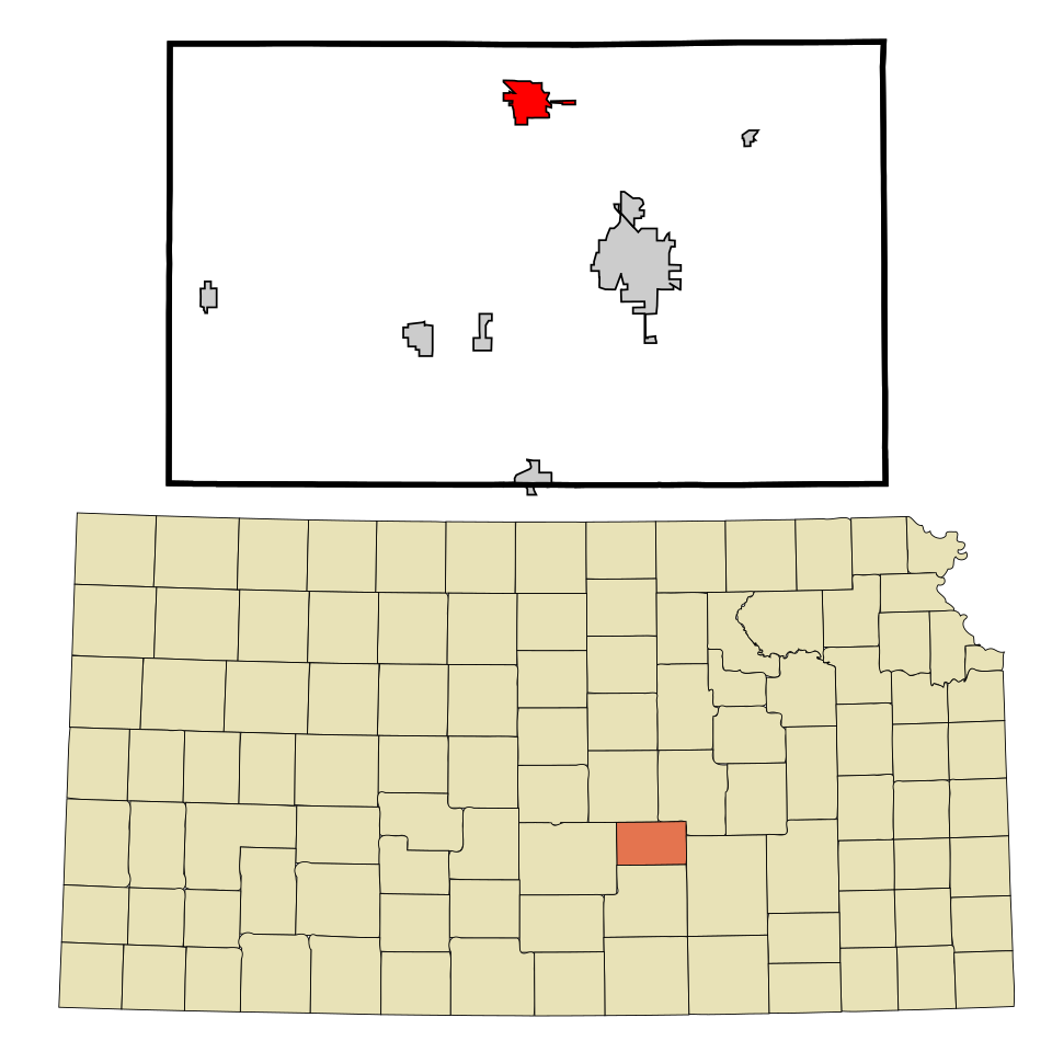 Locator map of Hesston