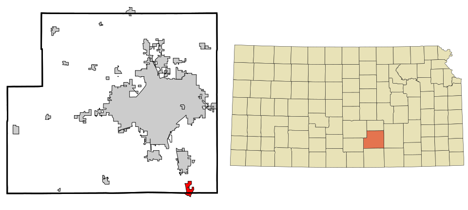 Locator map of Mulvane