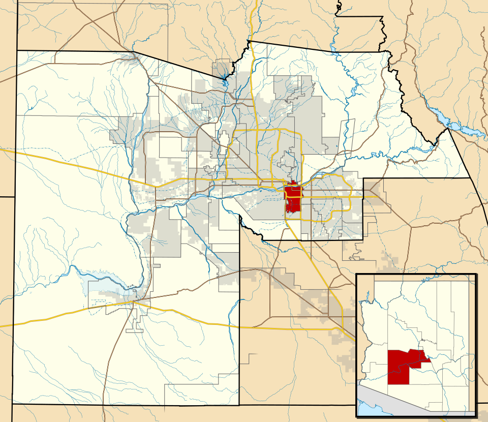 Locator map of Tempe