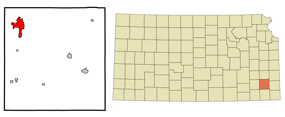 Locator map of Chanute