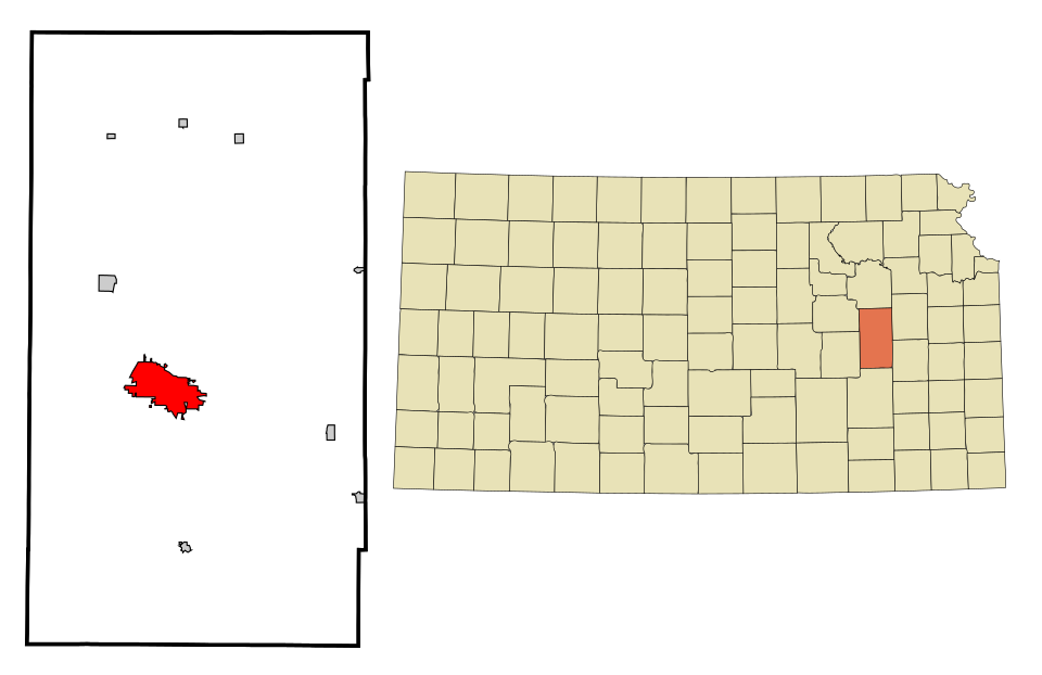 Locator map of Emporia