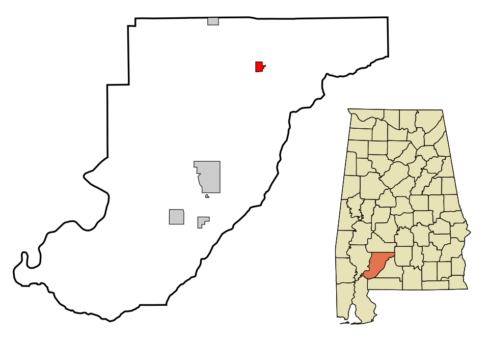 Locator map of Beatrice