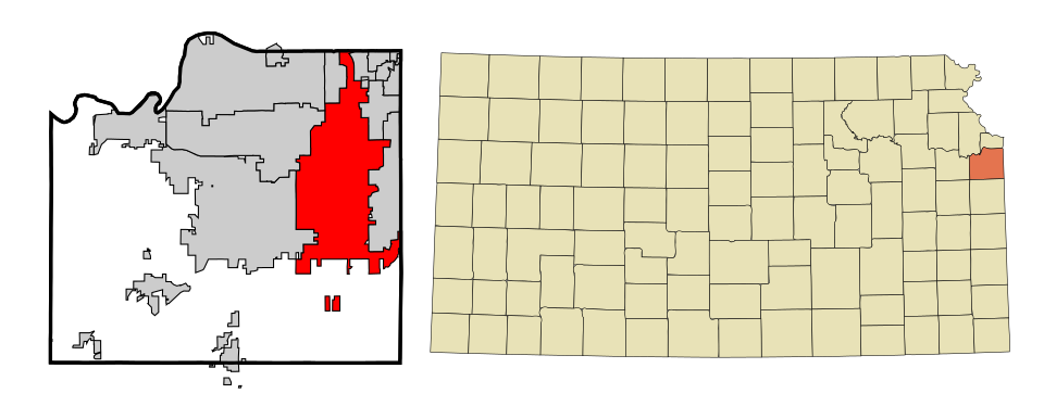 Locator map of Overland Park