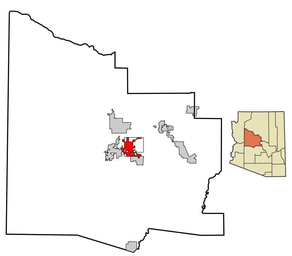 Locator map of Prescott Valley