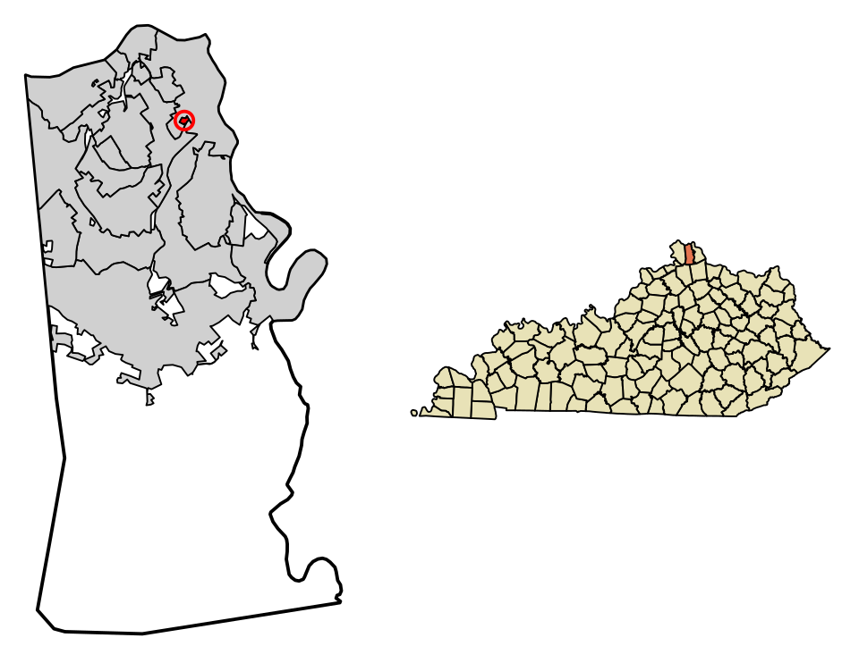 Locator map of Kenton Vale