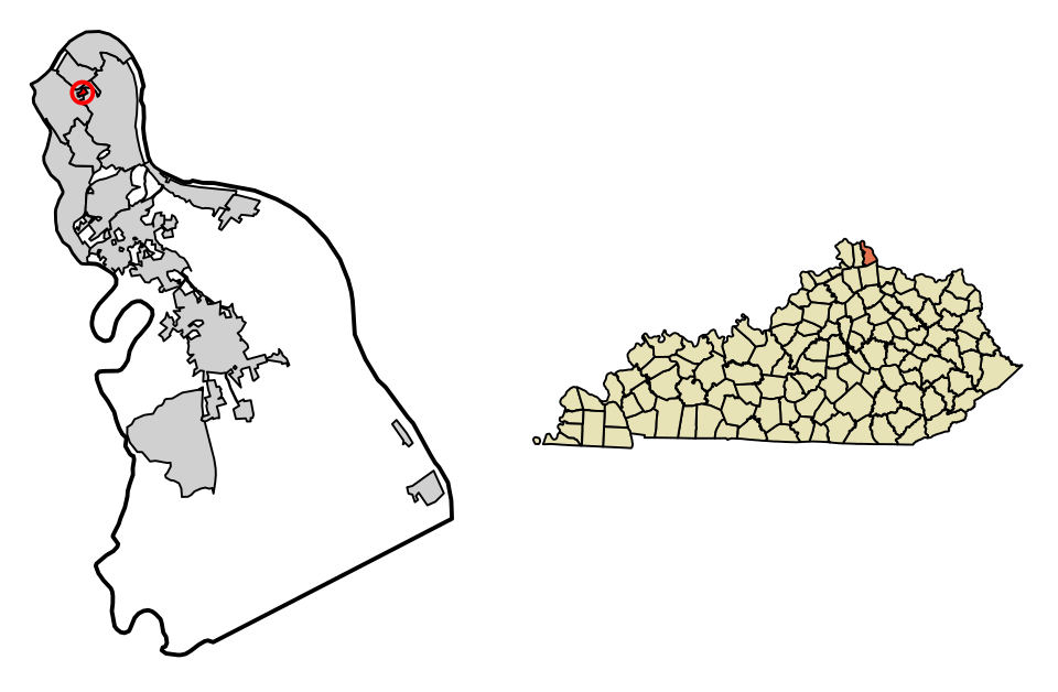 Locator map of Woodlawn