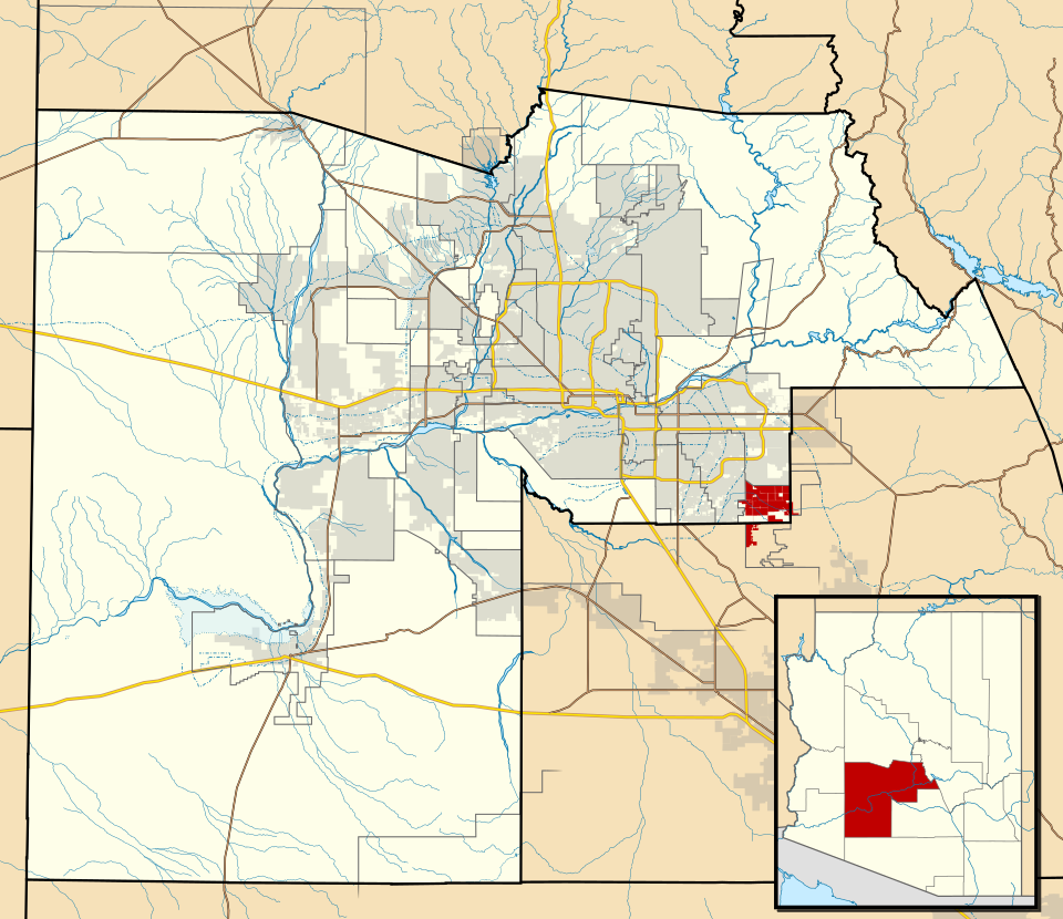 Locator map of Queen Creek