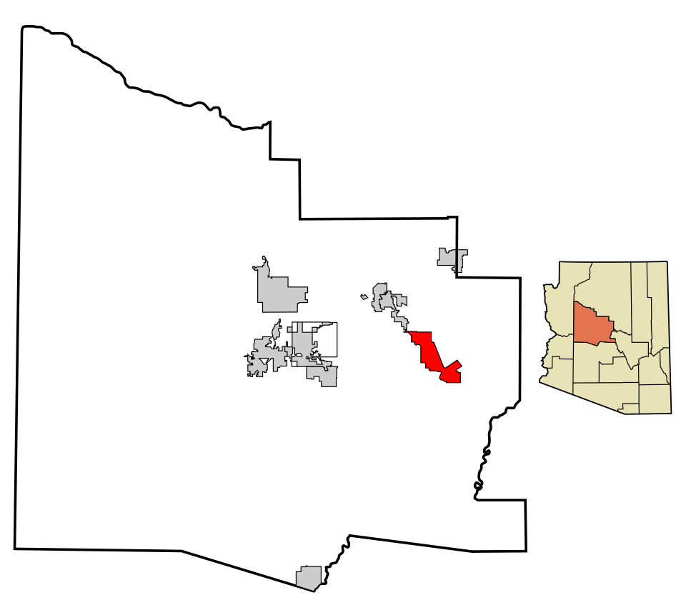 Locator map of Camp Verde
