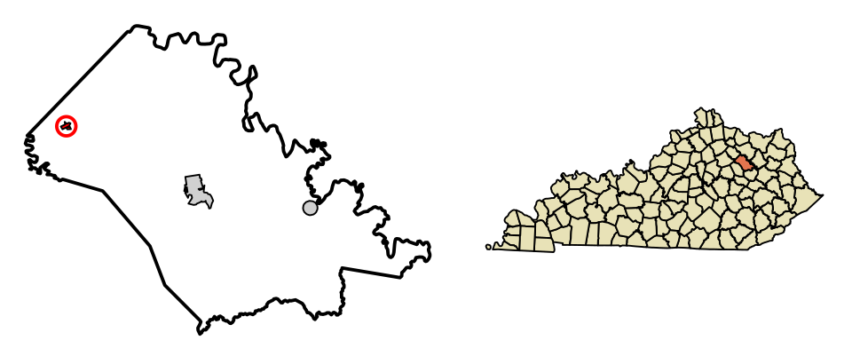 Locator map of Sharpsburg