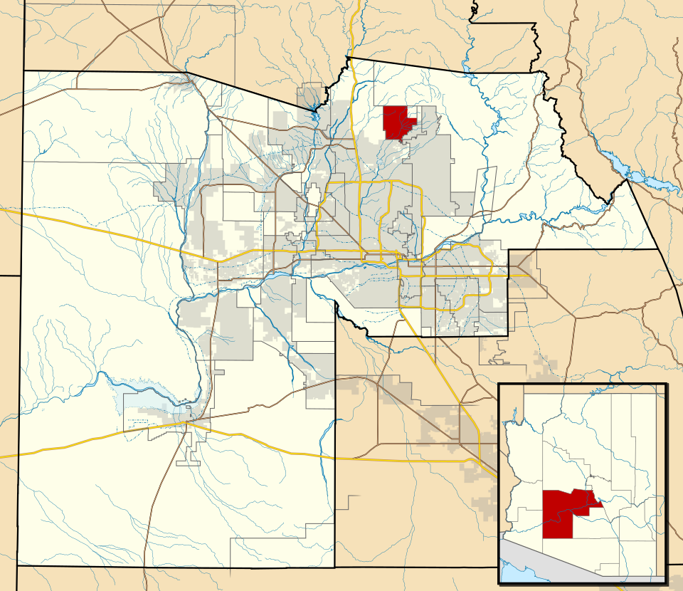 Locator map of Cave Creek