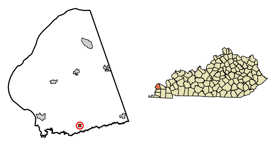 Locator map of Blandville