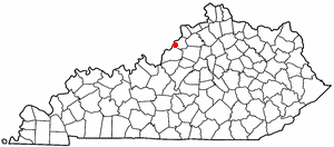 Locator map of River Bluff