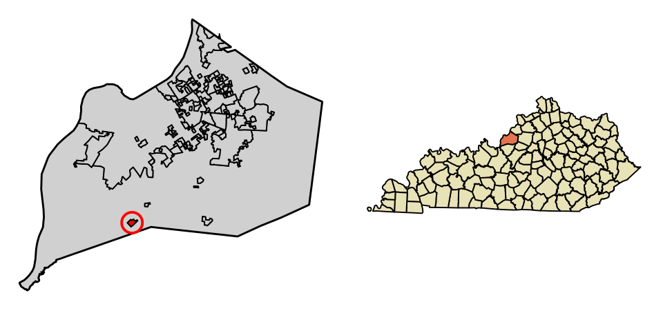 Locator map of Hollyvilla