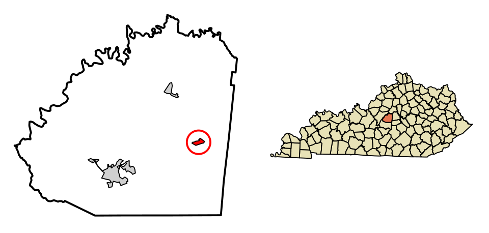 Locator map of Mackville