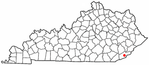 Locator map of Evarts