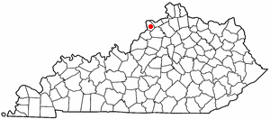 Locator map of Bedford