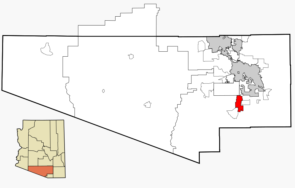 Locator map of Sahuarita