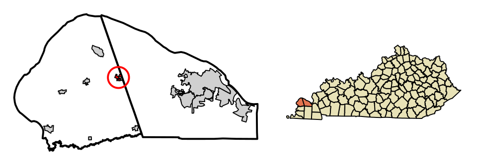 Locator map of Kevil