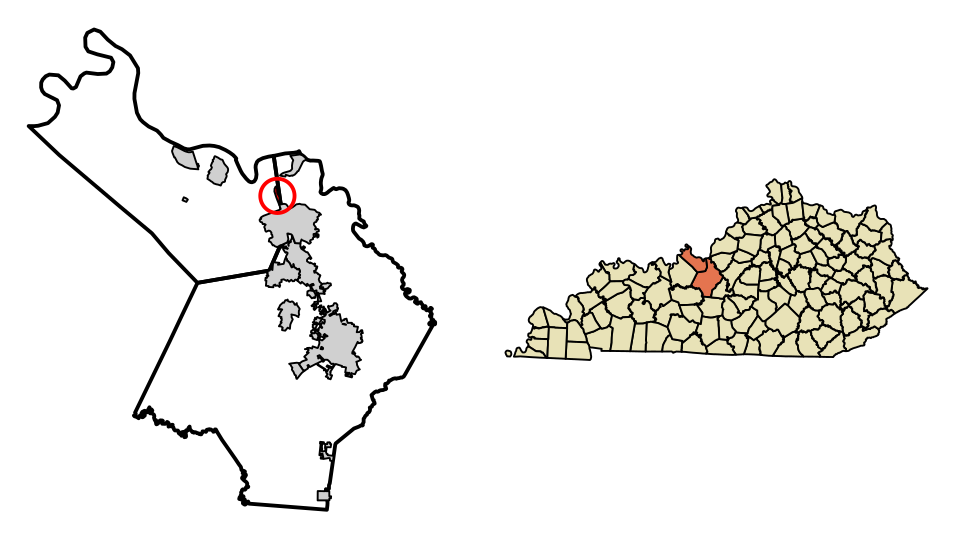 Locator map of Muldraugh