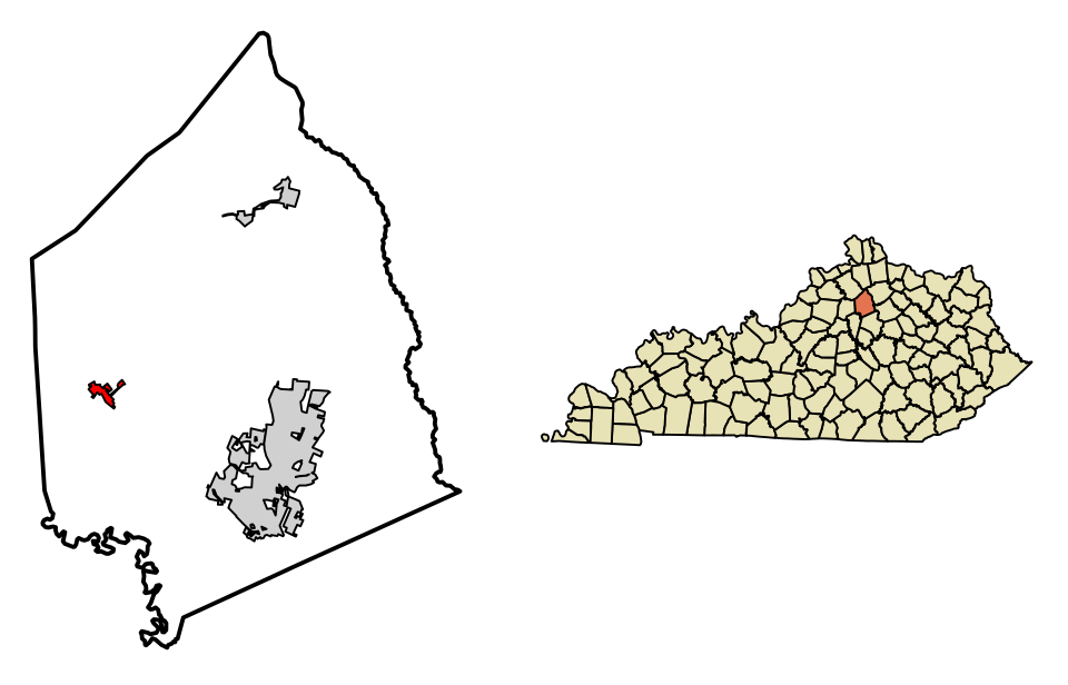 Locator map of Stamping Ground
