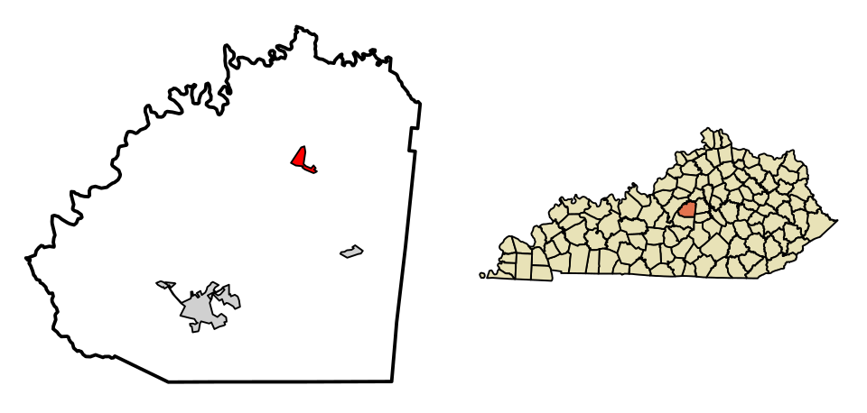 Locator map of Willisburg