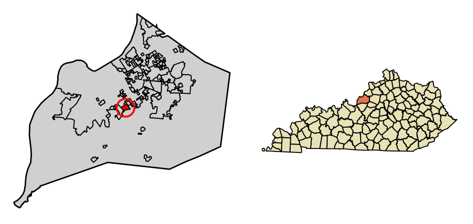 Locator map of West Buechel