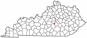 Locator map of Hustonville
