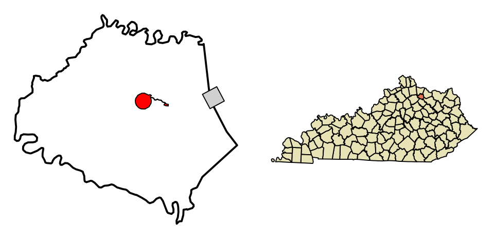 Locator map of Mount Olivet