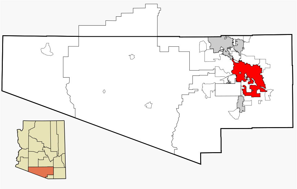 Map of Tucson