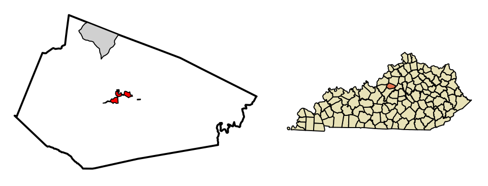 Locator map of Taylorsville