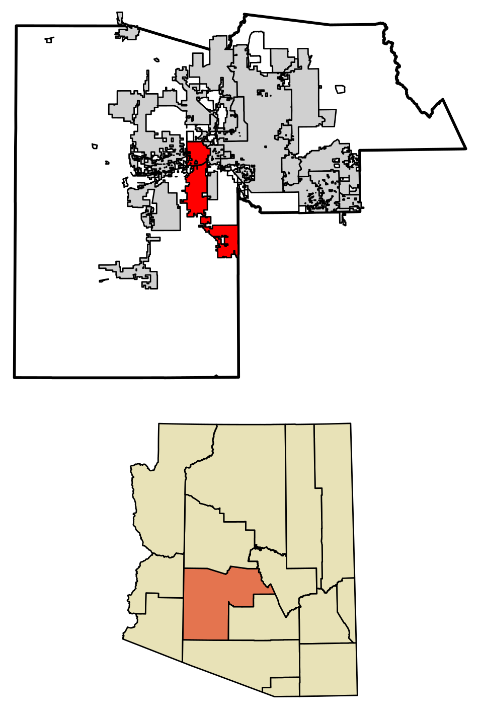 Locator map of Goodyear