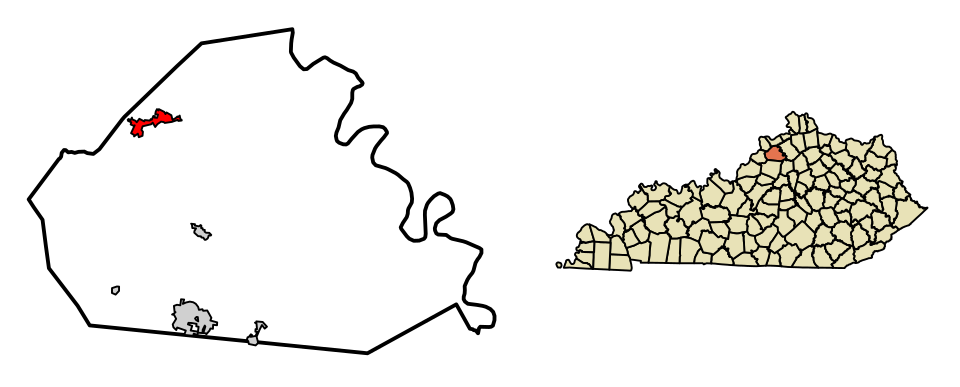 Locator map of Campbellsburg