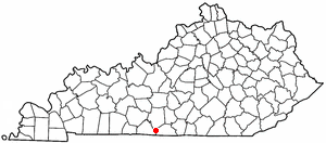 Locator map of Fountain Run