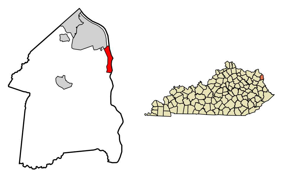 Locator map of Catlettsburg