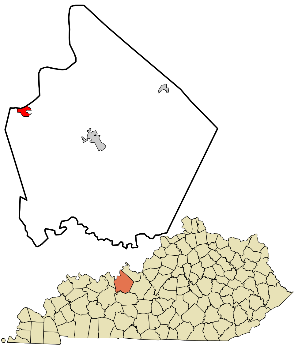 Locator map of Cloverport