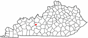 Locator map of Caneyville