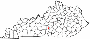 Locator map of Greensburg