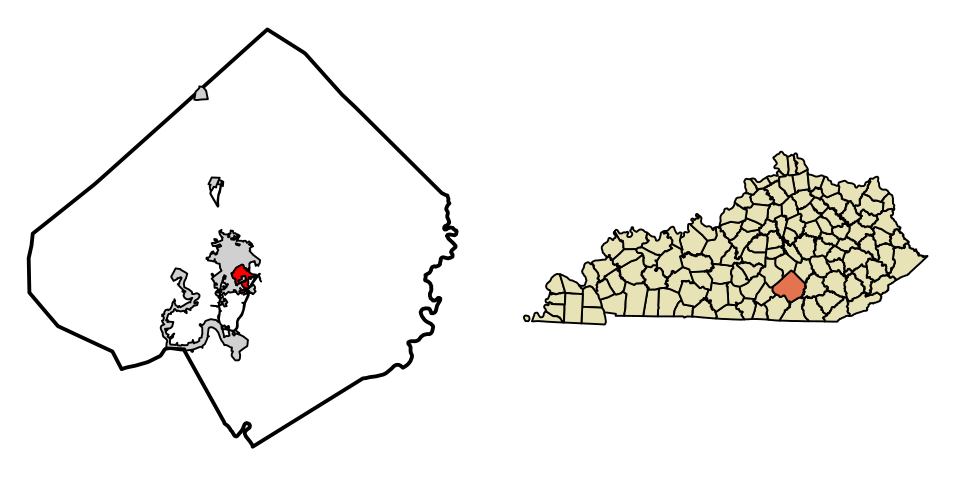 Locator map of Ferguson