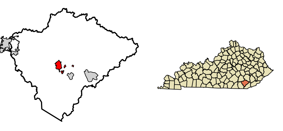 Locator map of Barbourville