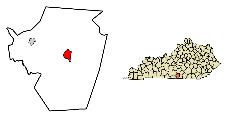 Locator map of Burkesville