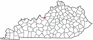 Locator map of West Point