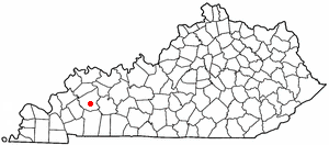 Locator map of Earlington