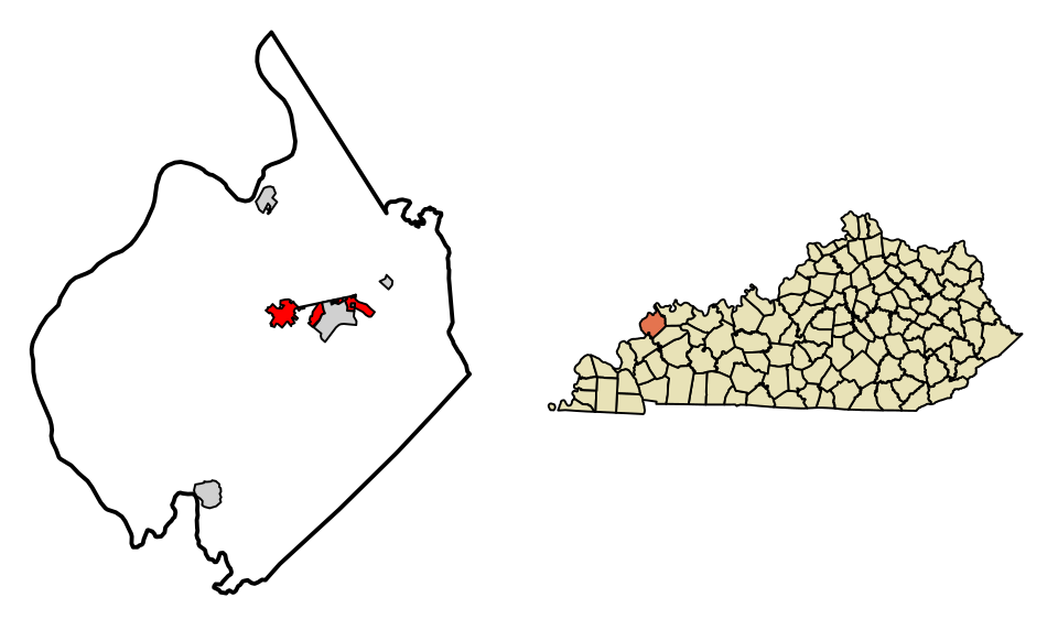 Locator map of Morganfield