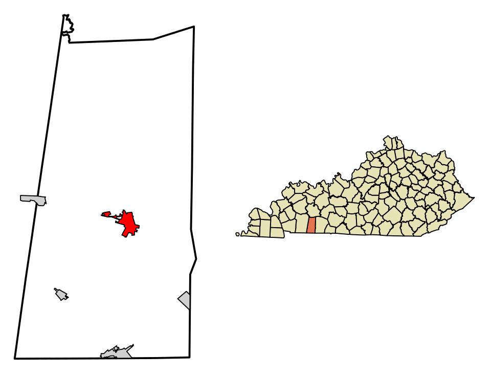 Locator map of Elkton