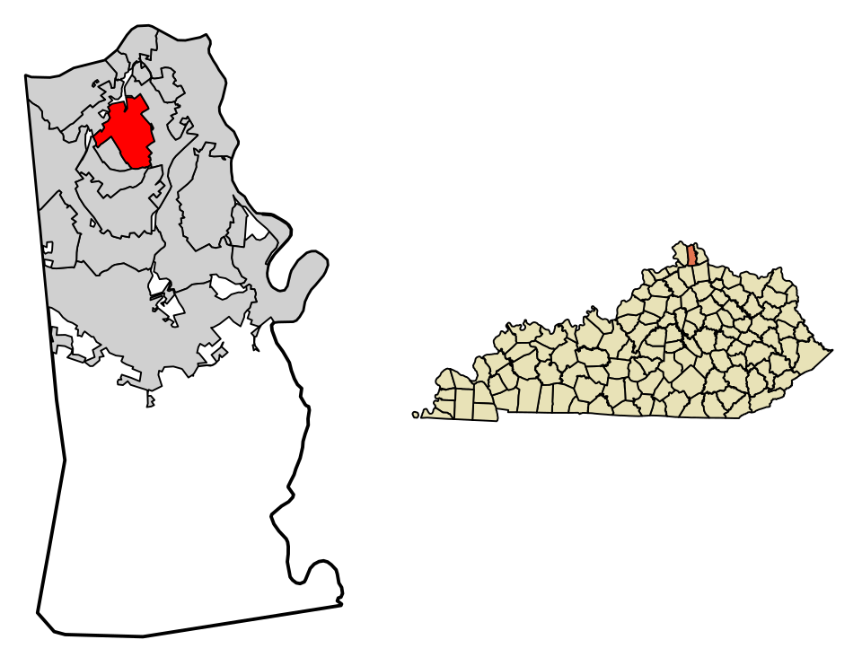 Locator map of Fort Mitchell