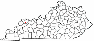 Locator map of Robards