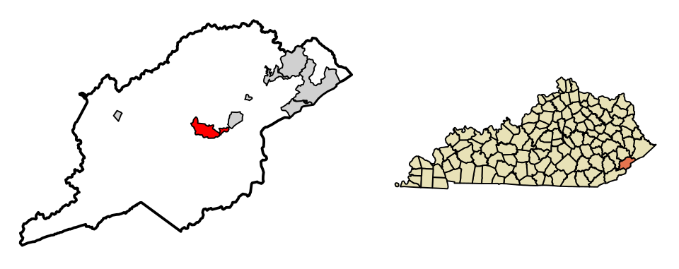 Locator map of Whitesburg