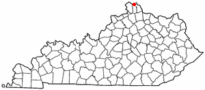 Locator map of Fort Wright