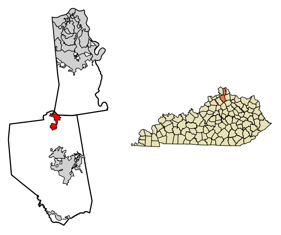 Locator map of Crittenden