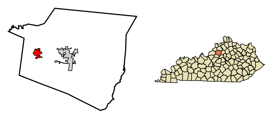 Locator map of Simpsonville